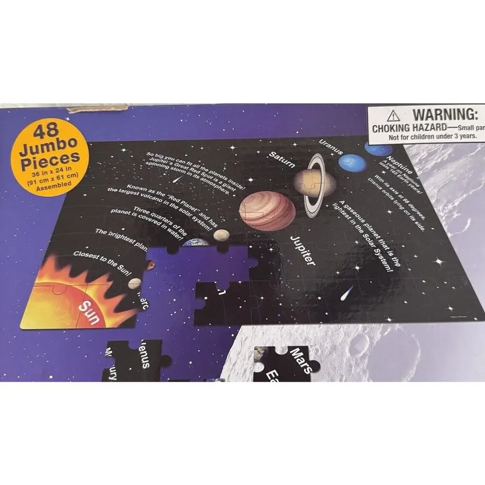 NEW Solar System 48 Piece Jigsaw Puzzle Ages 3+ Over The Moon NIB
